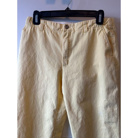 MAX MARA Weekend Yellow 100% Cotton Chino Cropped Pants SZ 8 - Picture 2 of 6